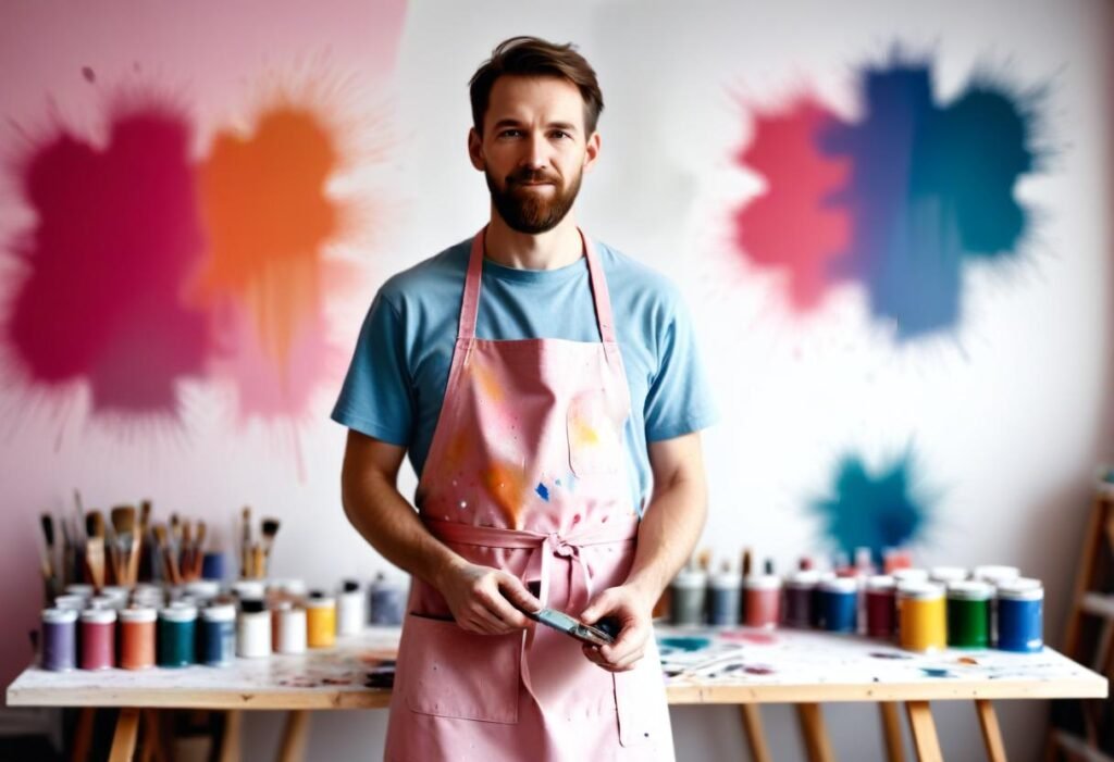 freepik a male caucasian professional painter standing in 75650