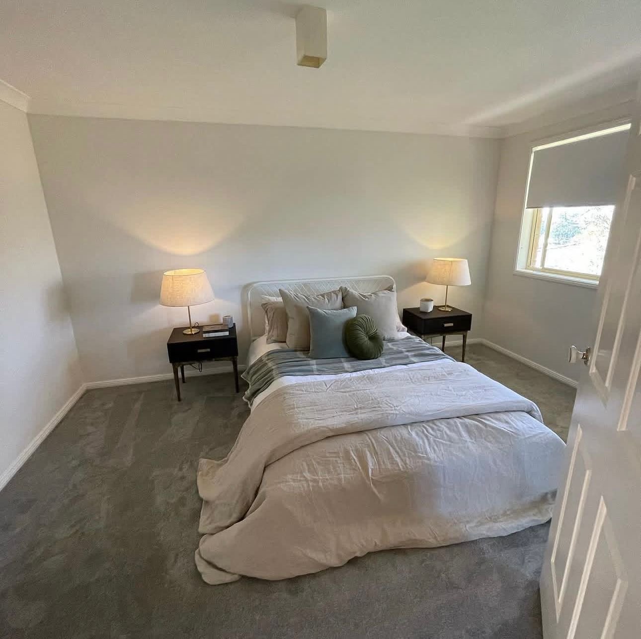 Freshly painted bedroom with a smooth, even finish by Colourland Painting in Wollongong